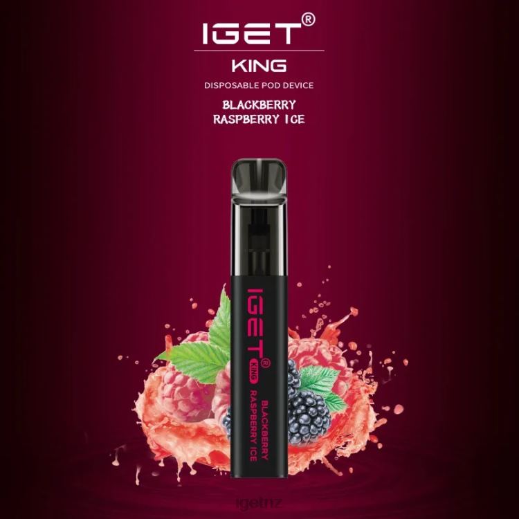 D6282636 IGET KING - 2600 PUFFS - IGET NZ Flavours Blackberry Raspberry Ice