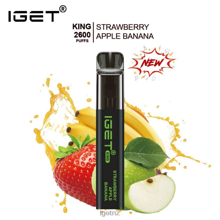 D6282649 IGET KING - 2600 PUFFS - IGET Vapes on Sale Strawberry Apple Banana Ice