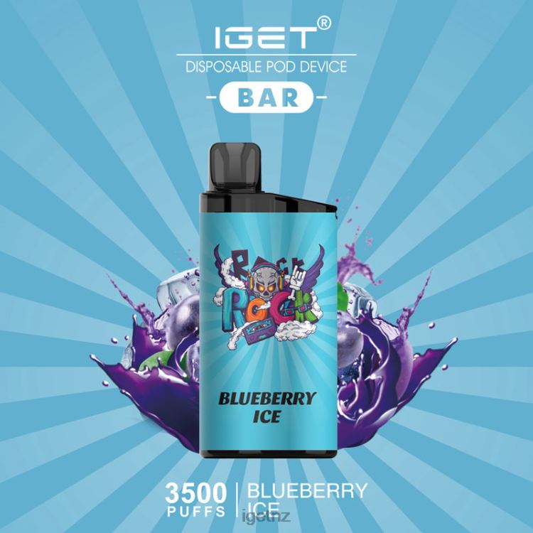 D6282525 IGET BAR - 3500 PUFFS - IGET NZ Blueberry Ice