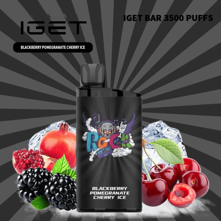 D6282661 IGET BAR - 3500 PUFFS - IGET Eshop Blackberry Pomegranate Cherry Ice