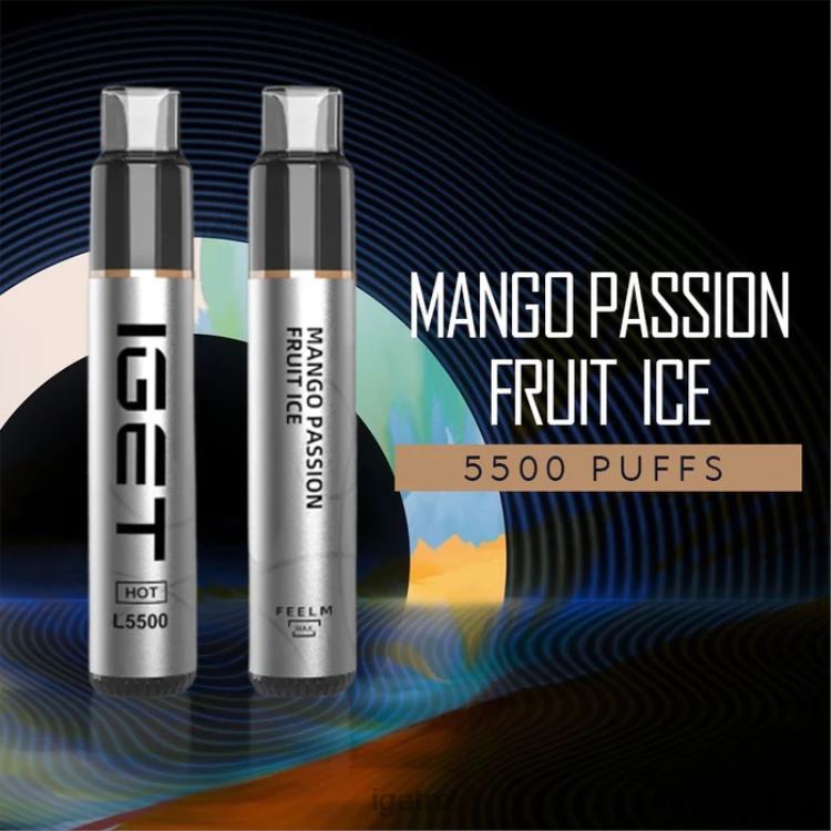 D6282613 IGET HOT - 5500 PUFFS - IGET New Zealand Mango Passion Fruit Ice