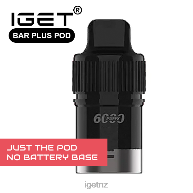 D6282674 IGET BAR PLUS - POD ONLY - RASPBERRY BERRY - 6000 PUFFS (NO BATTERY BASE) - IGET Wellington Onlyraspberry Berry