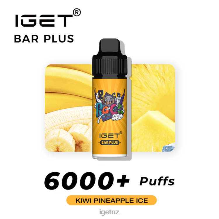 D6282234 IGET Bar Plus 6000 Puffs - IGET Pods NZ Kiwi Pineapple Ice