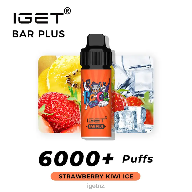 D6282241 IGET Bar Plus 6000 Puffs - IGET NZ Strawberry Kiwi Ice