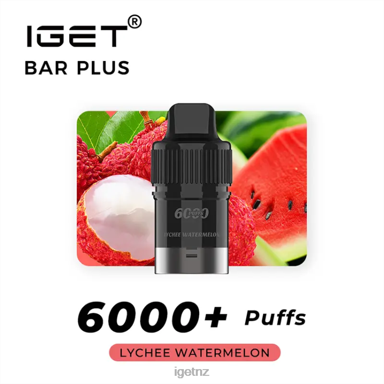 D6282255 IGET Bar Plus Pod 6000 Puffs - IGET Vapes on Sale Lychee Watermelon