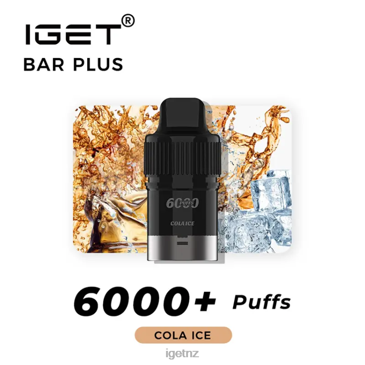 D6282263 IGET Bar Plus Pod 6000 Puffs - IGET Wholesale Nz Cola Ice